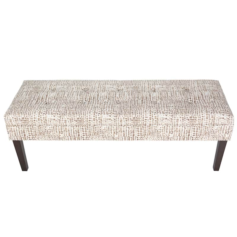 Kaya Sediment Trim Upholstered Classic Long Bench - Espresso Legs