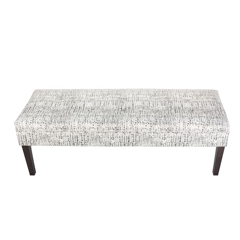 Kaya Sediment Trim Upholstered Classic Long Bench - Espresso Legs