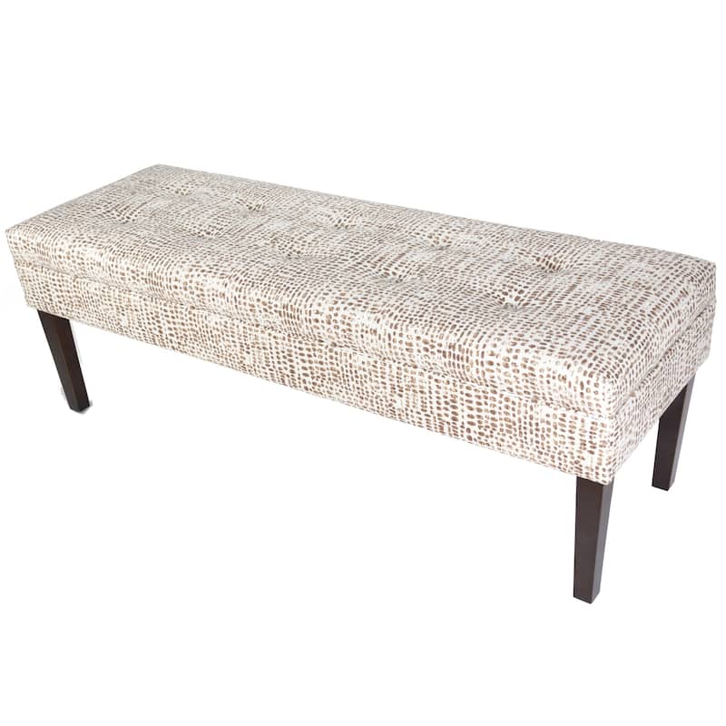 Kaya Sediment Trim Upholstered Classic Long Bench - Espresso Legs