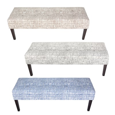 Kaya Sediment Trim Upholstered Classic Long Bench - Espresso Legs