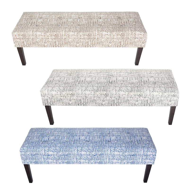 Kaya Sediment Trim Upholstered Classic Long Bench - Espresso Legs