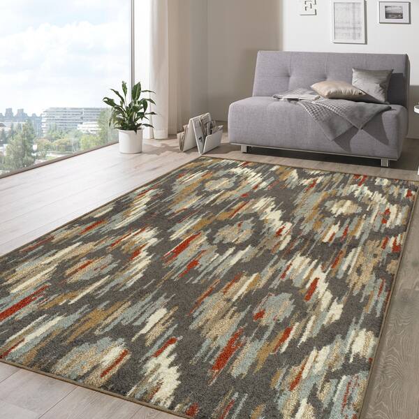 Shop Superior Solitaire Distressed Modern Ikat Area Rug Collection Overstock 20615478