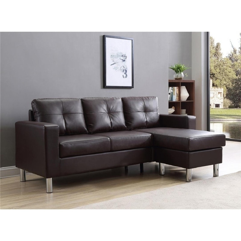Small E Brown Convertible Sectional Sofa Free Shipping On Small E Brown Convertible Sectional Sofa