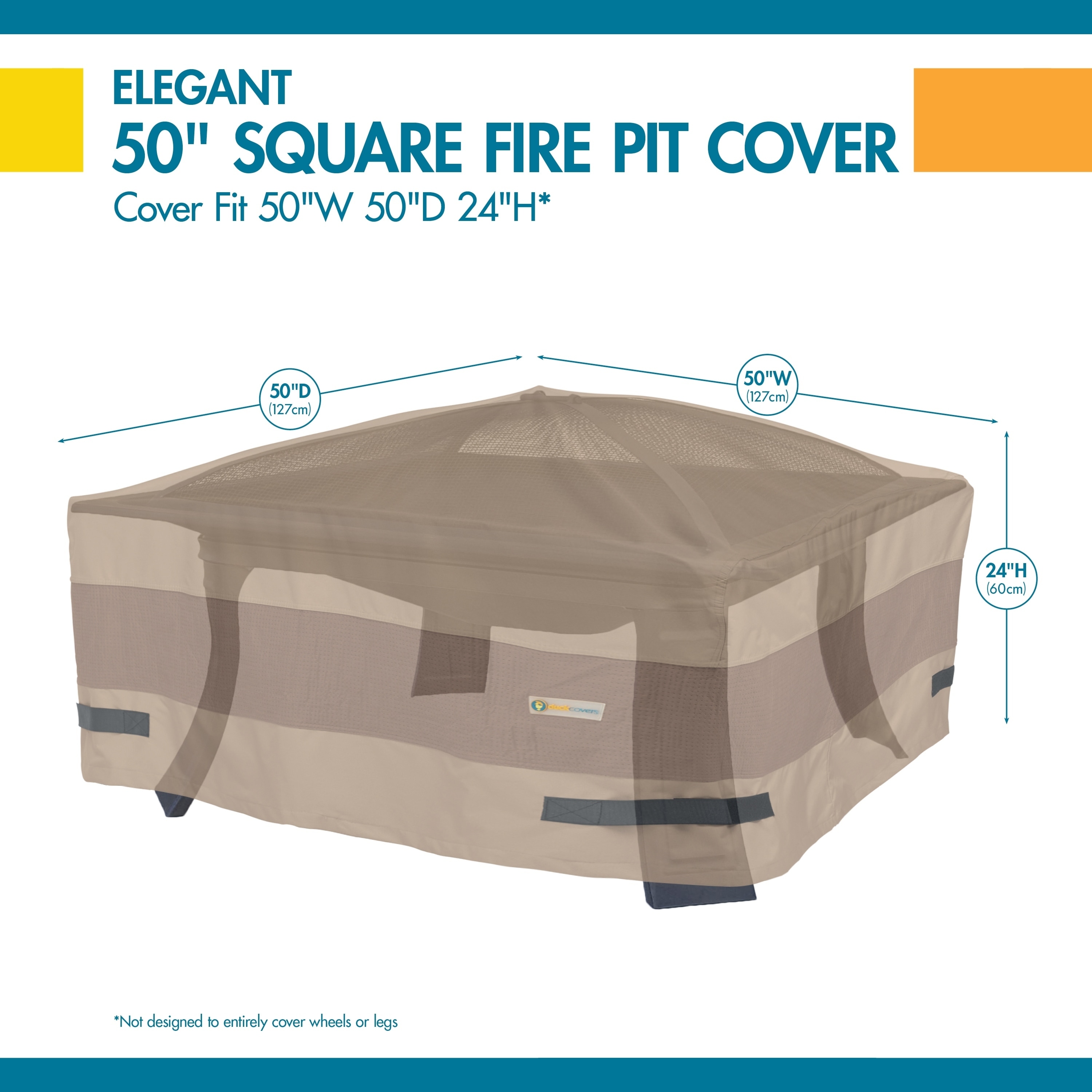 Shop Duck Covers Elegant Square Fire Pit Cover On Sale Free