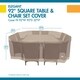 preview thumbnail 17 of 15, Duck Covers Elegant Square Patio Table with Chairs Cover