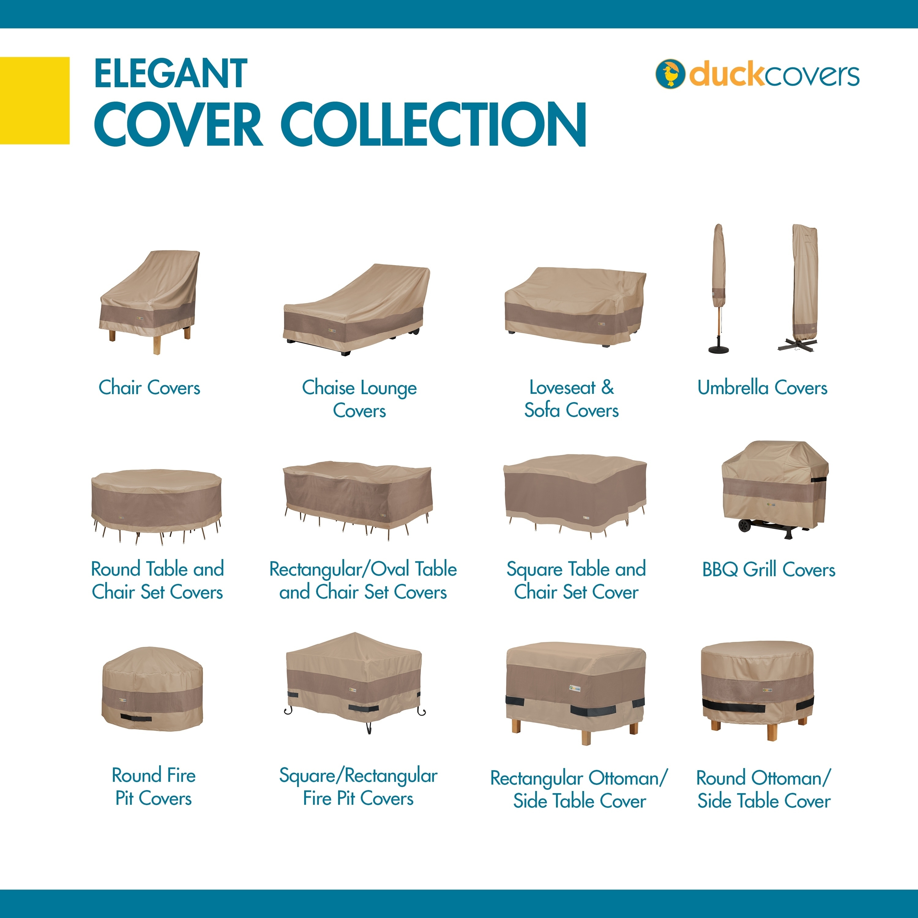 127l X 84w X 32h Duck Covers Rectangle Oval Patio Table Chair Set Cover