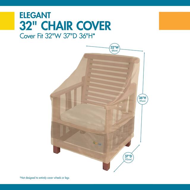 Duck Covers Elegant Patio Chair Cover - 32w x 37d x 36h