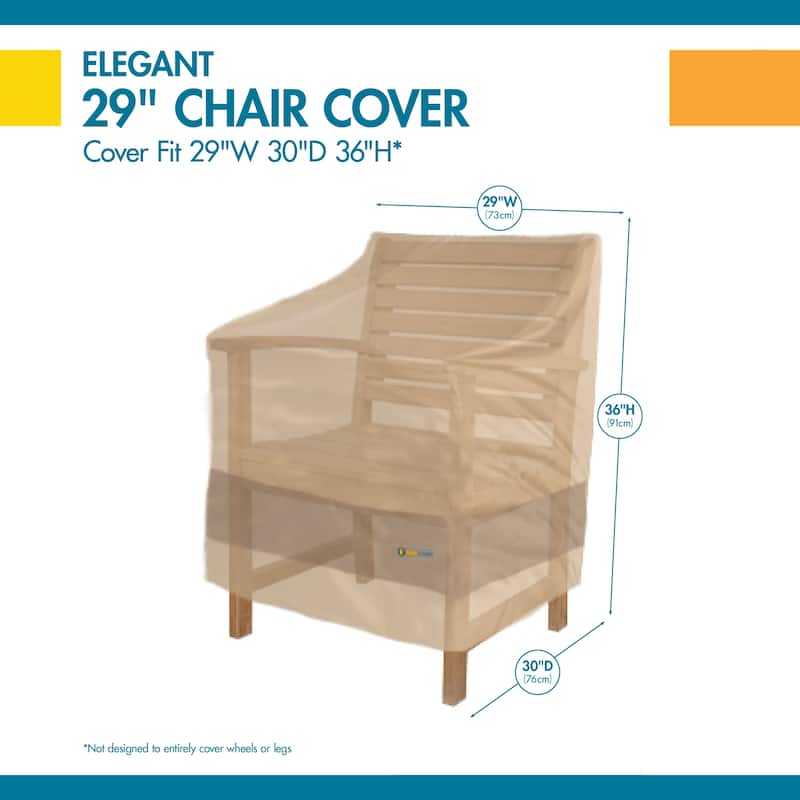 Duck Covers Elegant Patio Chair Cover - 29w x 30d x 36h