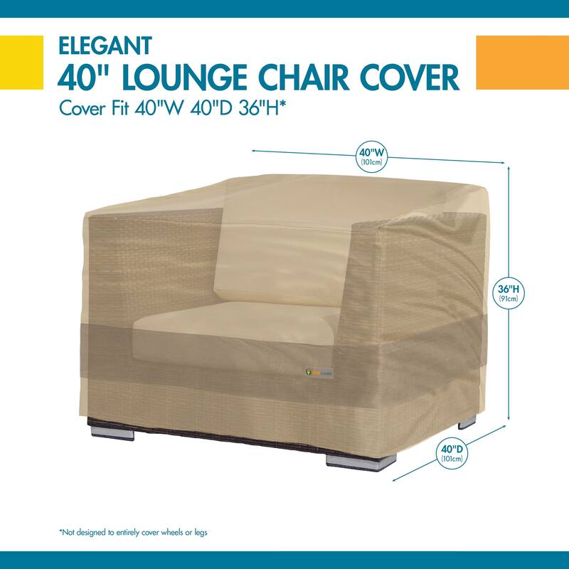 Duck Covers Elegant Patio Chair Cover - 40w x 40d x 36h