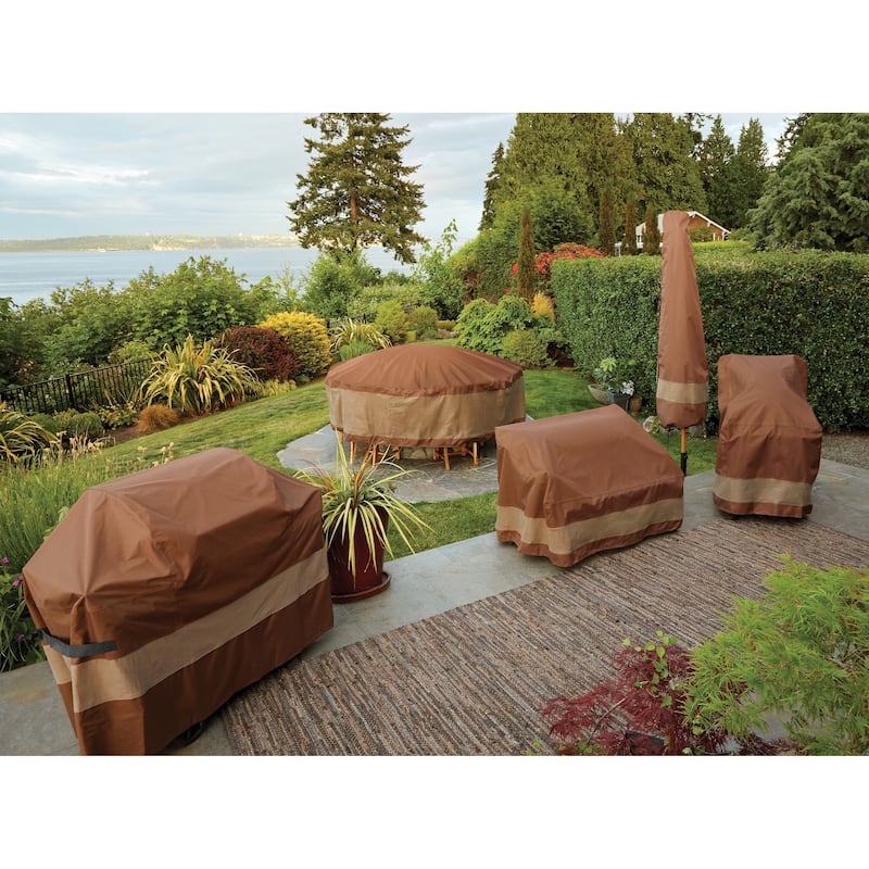 Duck Covers Ultimate Rectangle Patio Table with Chairs Cover