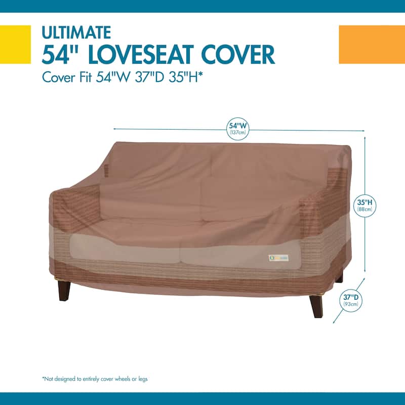 Duck Covers Ultimate Patio Loveseat Cover - 54w x 37d x 35h
