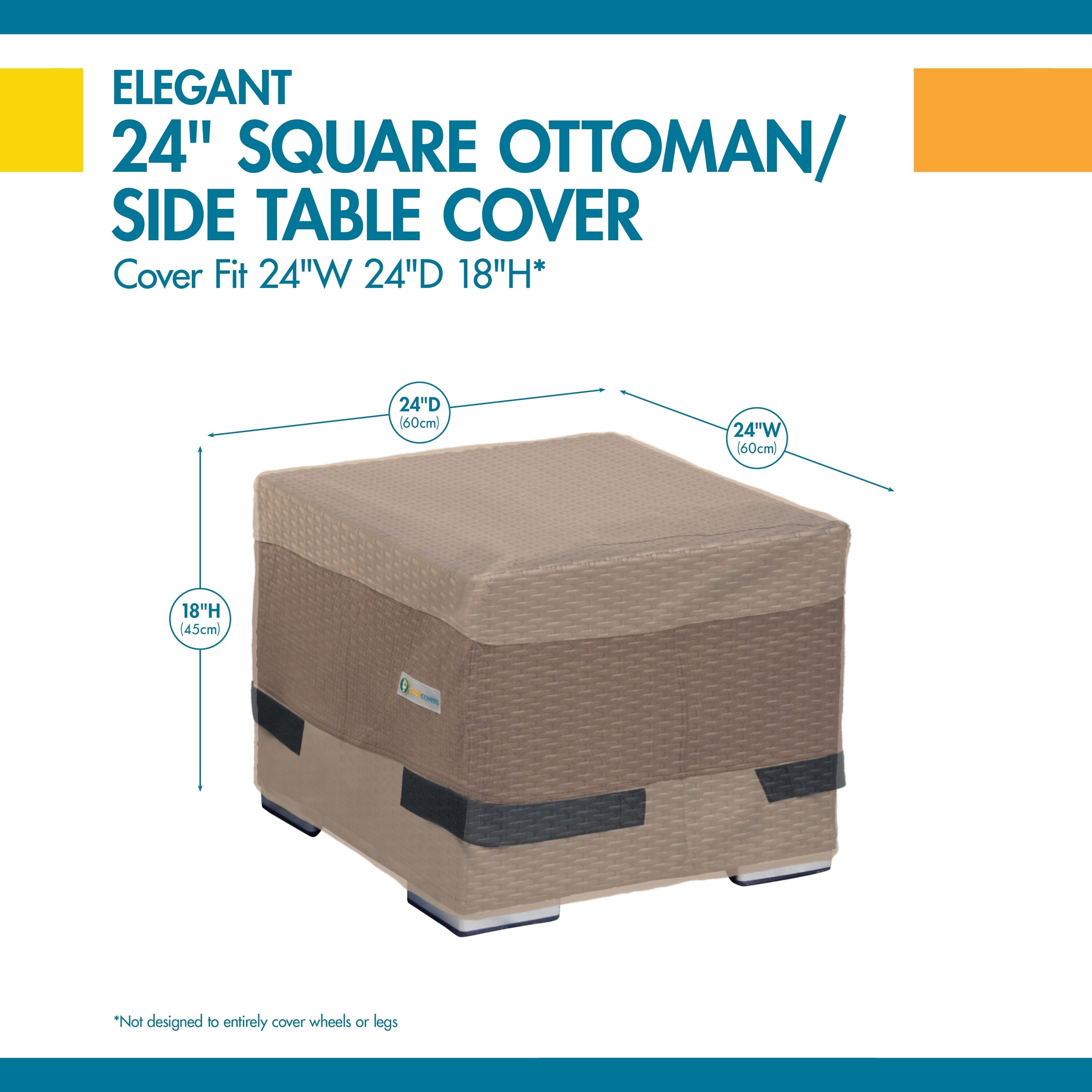 Shop Black Friday Deals On Duck Covers Elegant Square Patio Ottoman Or Side Table Cover Overstock 20615668