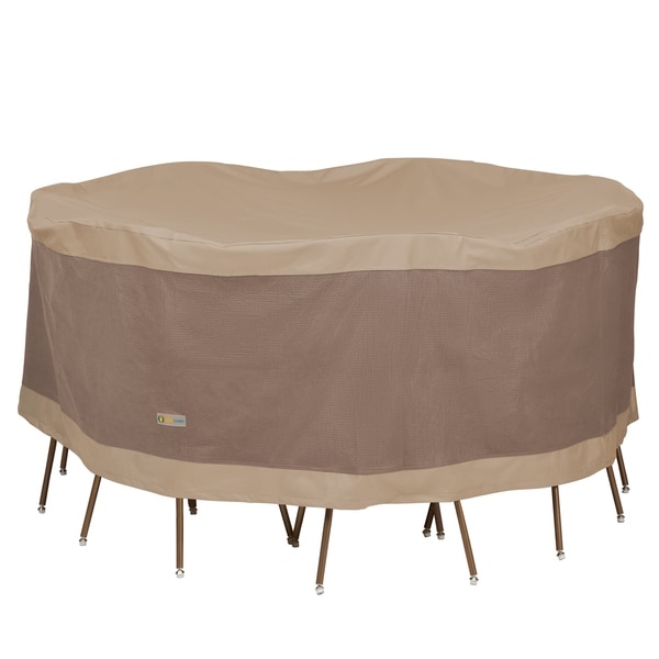 Duck Covers Elegant Round Patio Table with Chairs Cover. Opens flyout.