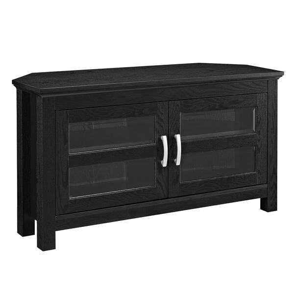 Shop Copper Grove Bow Valley Black Wood 44 Inch Corner Tv Stand