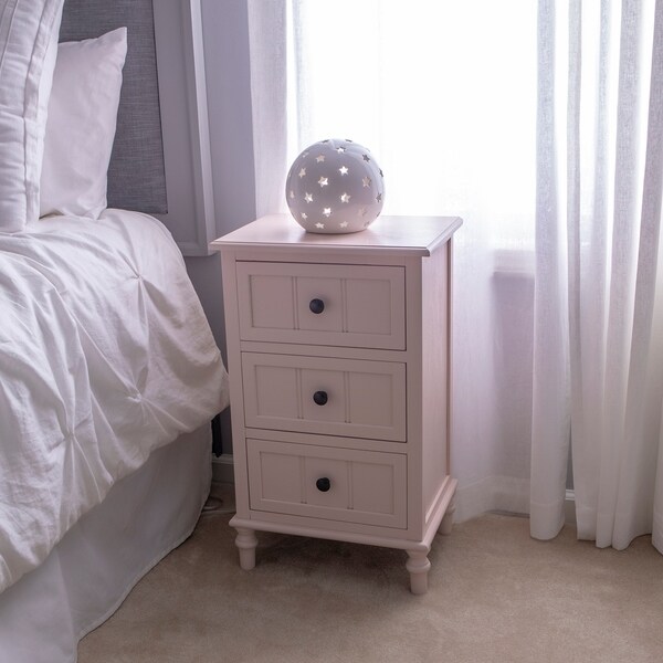 pale pink bedside table