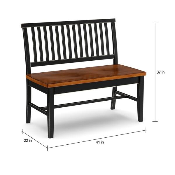 Copper Grove Impatiens Slat Back And Wood Seat Dining Bench Copper Grove Impatiens Slat Back