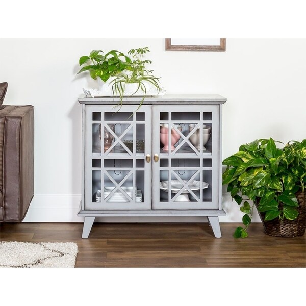 Copper Grove Loches 32-inch Grey Fretwork Entryway Console
