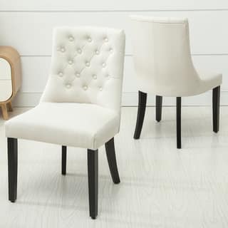 Refurbished Furniture Our Best Home Goods Deals Online Copper Grove Coldspring Linen Wooden Roll Top Tufted Dining Chair Set Of 2
