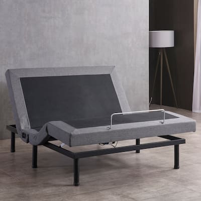 Classic Brands Adjustable Bed Base with Massage Remote and USB Ports