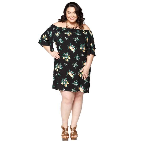 Shop Hadari Women S Plus Size Casual Off Shoulder Floral Summer
