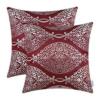 Pillow Covers Cases for Couch Sofa Home Décor 18 X 18 Inches, Burgundy