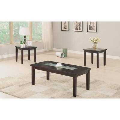 Titivated three Pieces Coffee End Table Set In Brown