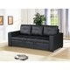 Faux Leather Convertible Sofa In Black - On Sale - Bed Bath & Beyond 