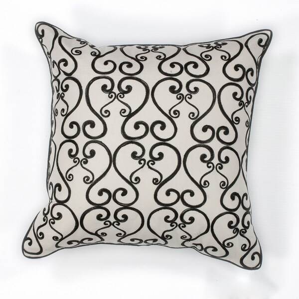 White/Black Luminous 18" x 18" Pillow