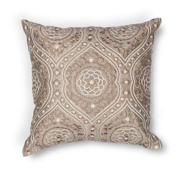 Silver Damask 18" x 18" Pillow