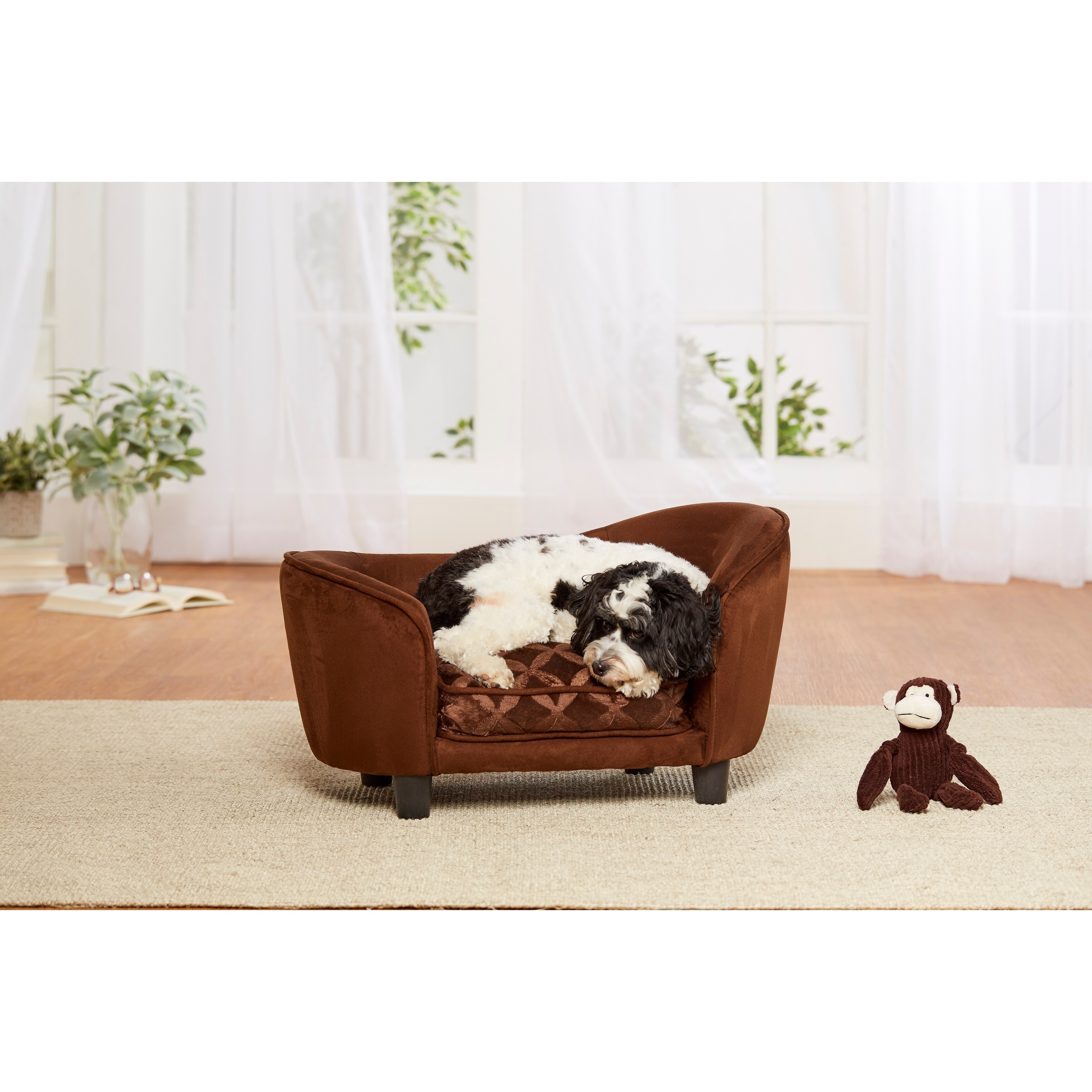 Ultra Plush Snuggle Sofa Brown Free Shipping Today Ultra Plush Snuggle Sofa Brown