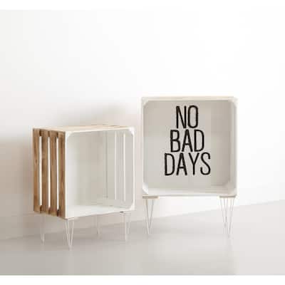 Nested Wooden Storage Crates, Set of 2