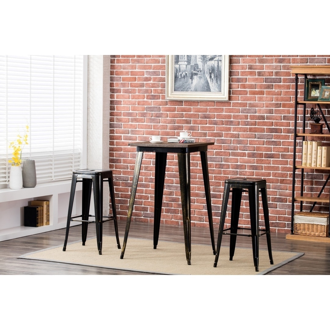 30 inch metal bar stools set store of 4