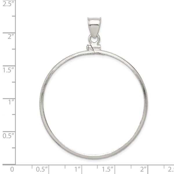 925 Sterling Silver Solid Polished Screw top 18 x 1.2mm $0.10 Rope Coin Bezel Pendant