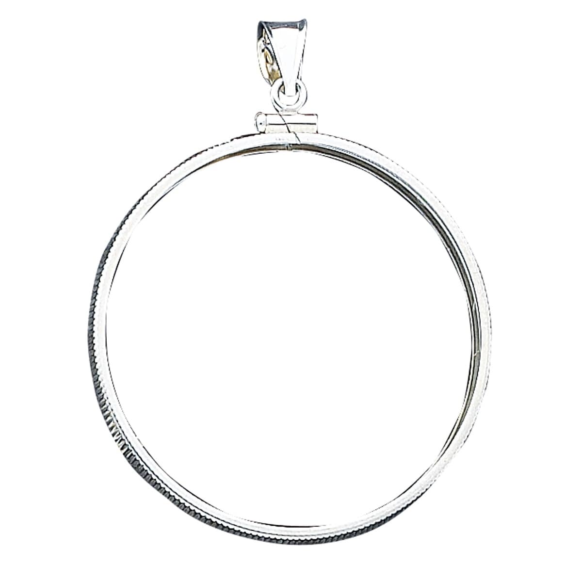 925 Sterling Silver Solid Polished Screw top 18 x 1.2mm $0.10 Rope Coin Bezel Pendant