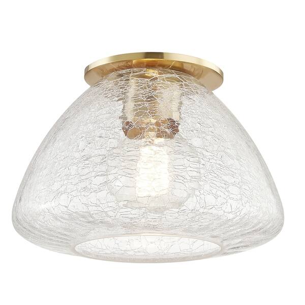 Mitzi By Hudson Valley Maya 1 Light Aged Br Small Flush Mount Clear Le Gl Mitzi By Hudson Valley Maya 1 Light Aged Br Small Flush Mount Clear Le Gl