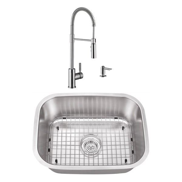 23 7 16 In Small Stainless Steel Utility Sink Industrial Faucet