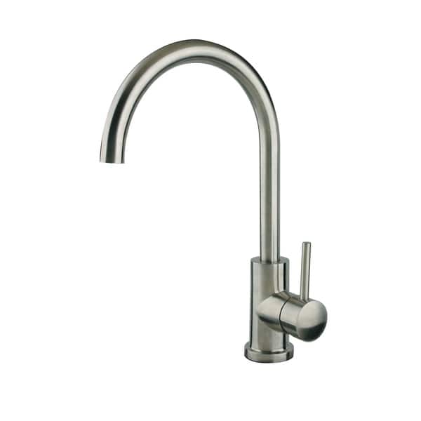 Undermount Stainless Steel 17-1/8 in. Round Single Bowl Bar Sink with Brushed Nickel Faucet Undermount Stainless Steel 17-1/8 in. Round Single Bowl Bar Sink with Brushed Nickel Faucet