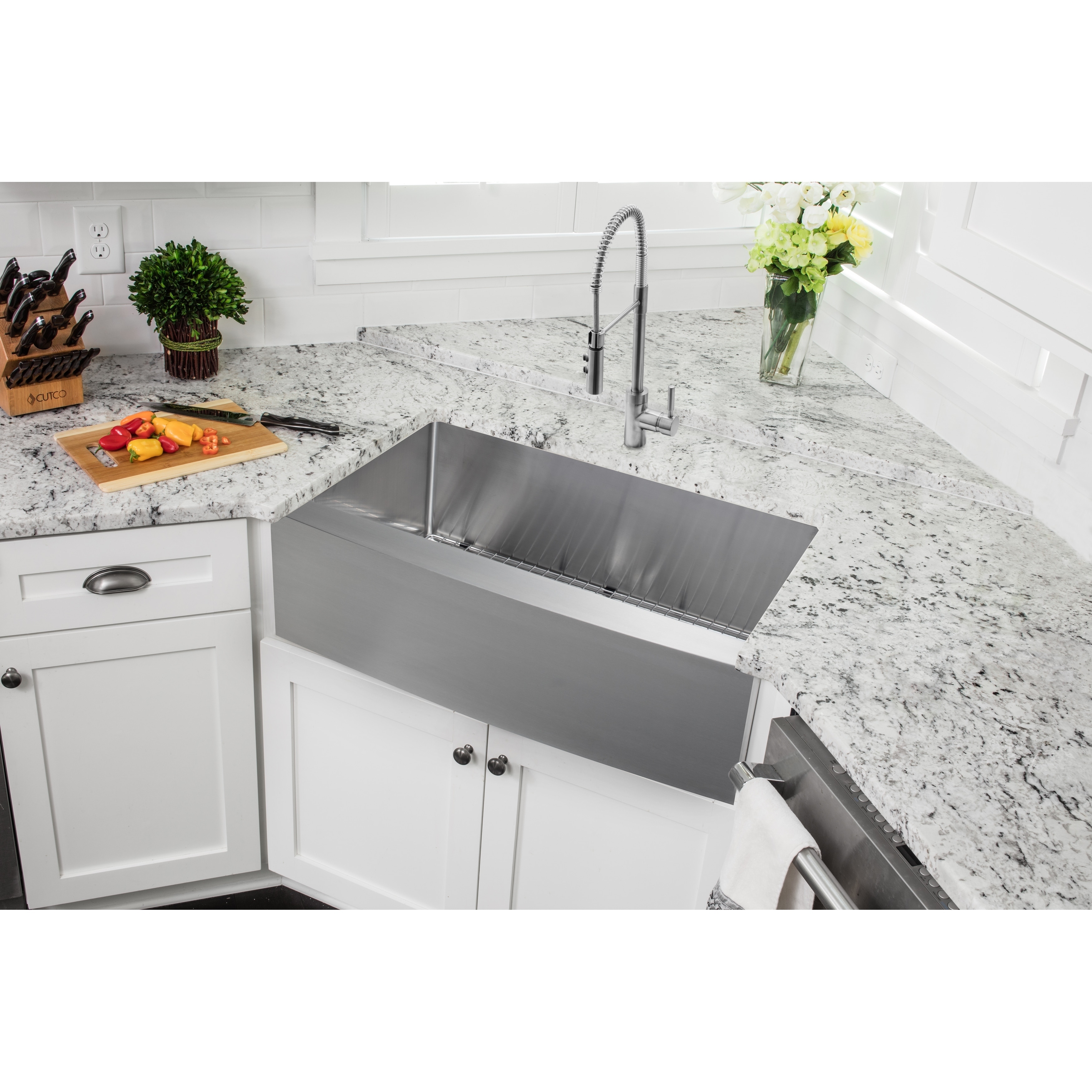 Shop 32 7 8 In Apron Front Stainless Steel Kitchen Sink