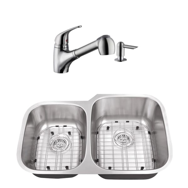 32 In 40 60 Stainless Steel Kitchen Sink Low Profile Faucet 40 60 Stainless Steel Kitchen Sink Low Profile Faucet