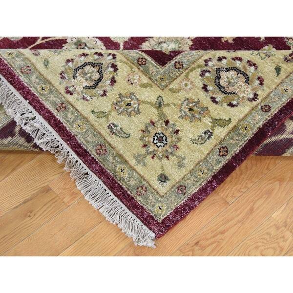 Shahbanu Rugs Hand Knotted Pure Wool Burgundy Rajasthan Oriental Rug 5 10 X 8 10 On Sale Overstock 20633210