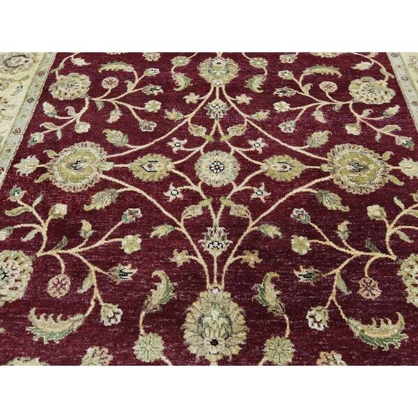 Shahbanu Rugs Hand Knotted Pure Wool Burgundy Rajasthan Oriental Rug 5 10 X 8 10 On Sale Overstock 20633210