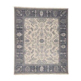Shahbanu Rugs Hand-Knotted Turkish Knot Oushak Pure Wool Oriental Rug - 8'1" x 9'10"
