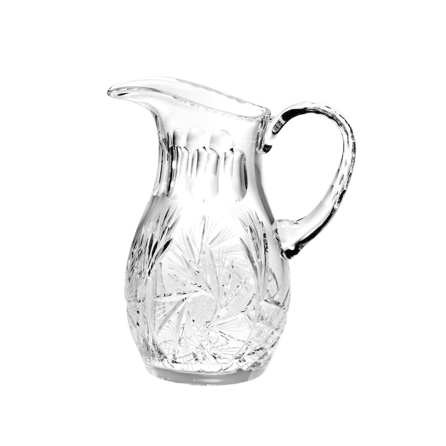 Majestic Gifts Hand Cut - Mouth Blown Crystal Pitcher - 52oz. - 10.25" height - Made in Europe