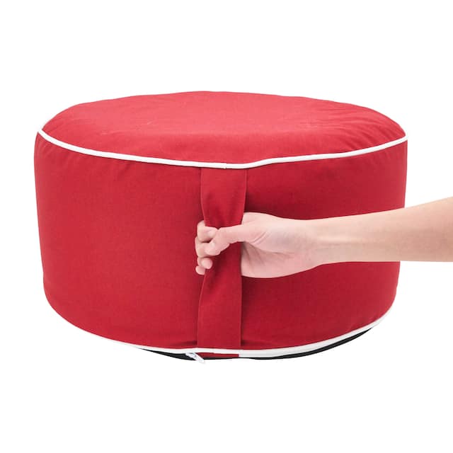 Simply Solid Indoor/Outdoor Inflatable Ottoman Overstock 20633936