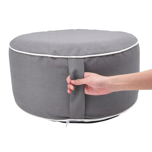 Simply Solid Indoor/Outdoor Inflatable Ottoman Overstock 20633936