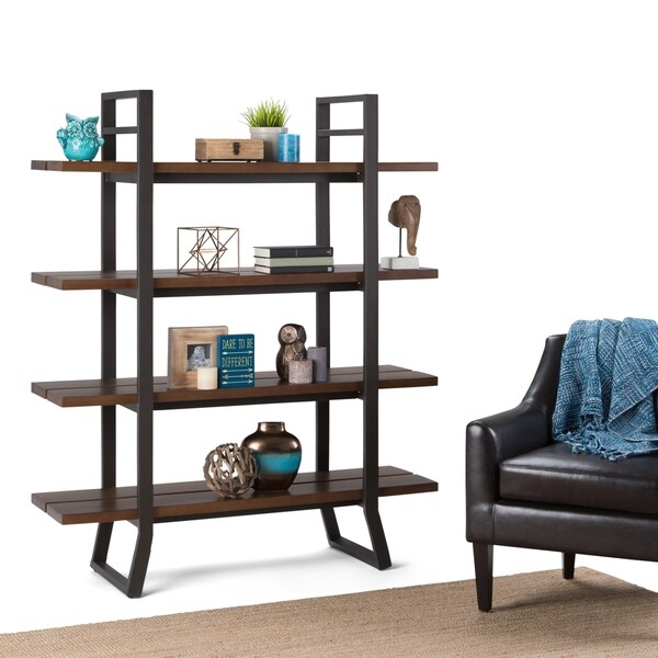 Shop WYNDENHALL Tyson Modern Industrial Solid Wood & Metal ...