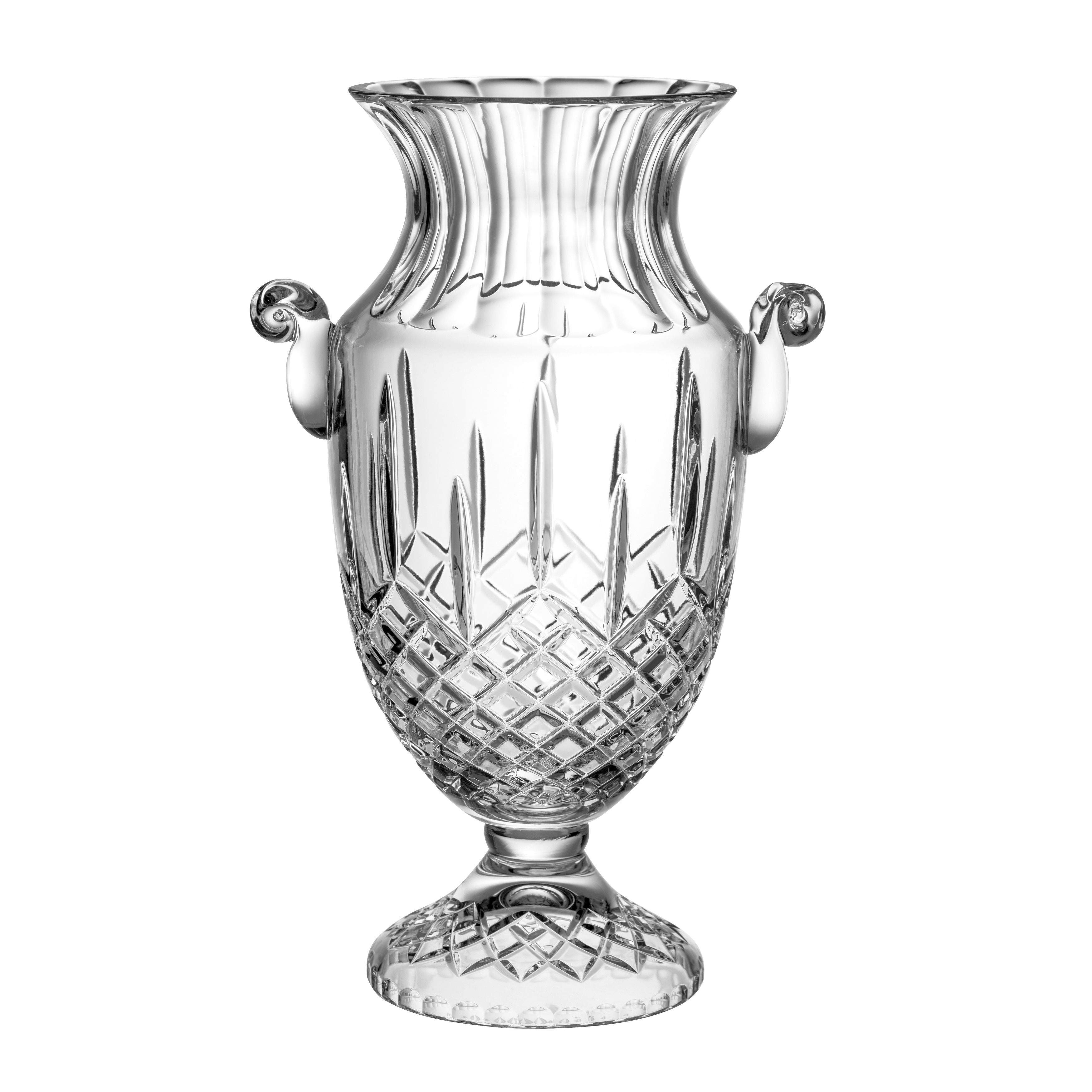 Majestic Gifts Hand Cut Centerpiece-Lg Footed Vase-16"H-Made in Europe
