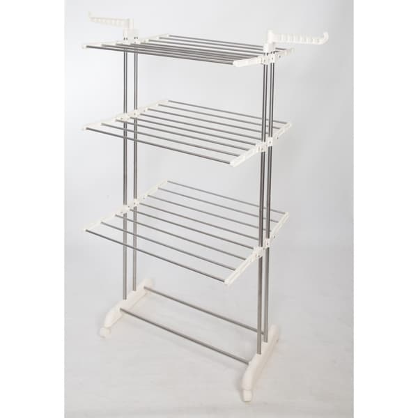 Idee Collapsible Height Adjule Rack Rolling 3 Tier Laundry Idee Collapsible Height Adjule Rack Rolling 3 Tier Laundry Drying With Durable