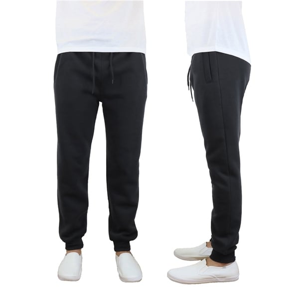 galaxy by harvic men's slim fit fleece jogger pants