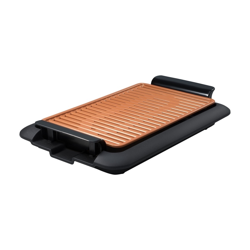 Gotham Steel Large 18x13 Copper Non-stick Smokeless Indoor Grill As Seen On  TV - Bed Bath & Beyond - 20634744